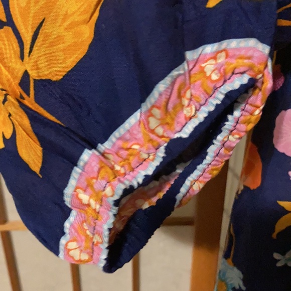 GOSO loose fitting long dress. Flower print. Soft, lightweight fabric. - Picture 6 of 8